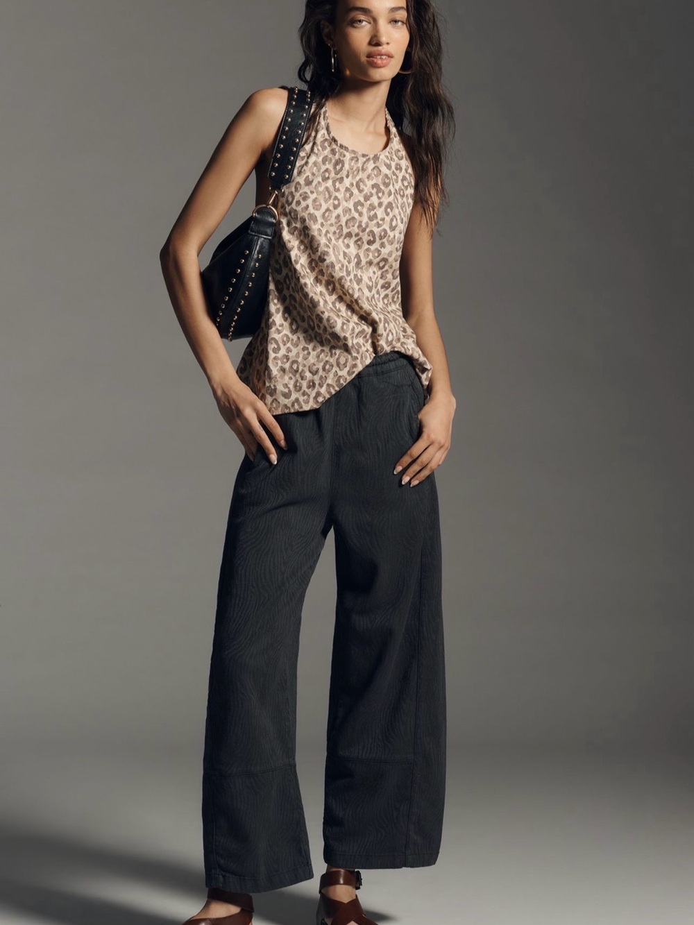 Pilcro Izzie Relaxed Twill pull on Barrel pants